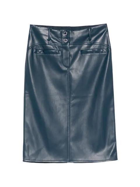 logo-button mini skirt by PATRIZIA PEPE