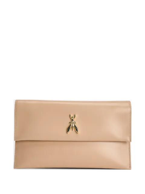 logo-detail clutch bag by PATRIZIA PEPE