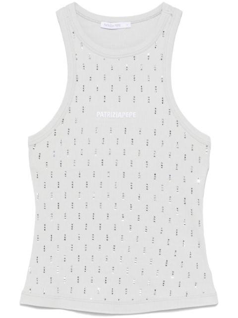 logo-embroidered tank top by PATRIZIA PEPE