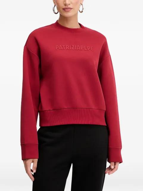 logo-lettering crew-neck sweatshirt by PATRIZIA PEPE