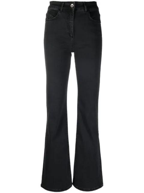 logo-patch flared jeans by PATRIZIA PEPE