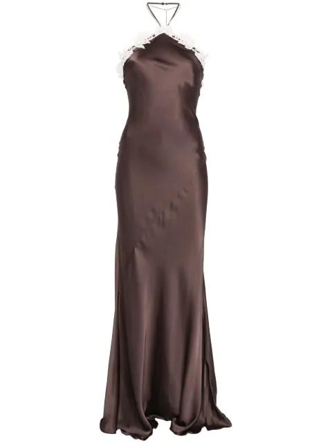 logo-pendant maxi dress by PATRIZIA PEPE