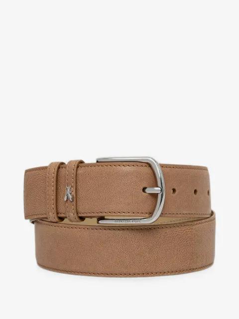 logo-plaque grained-leather belt by PATRIZIA PEPE