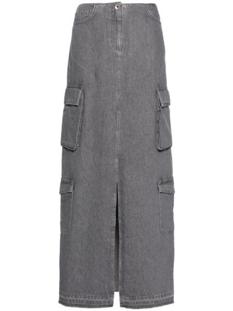 logo-plaque maxi skirt by PATRIZIA PEPE