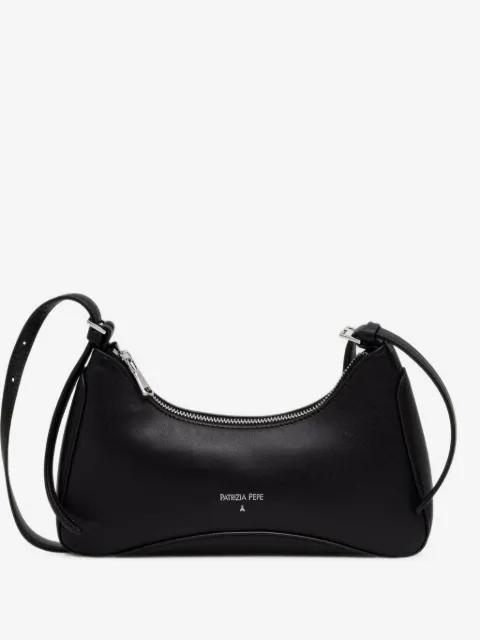 logo-print curved shoulder bag by PATRIZIA PEPE