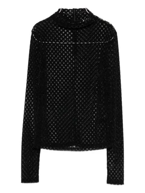 mesh-panel blouse by PATRIZIA PEPE