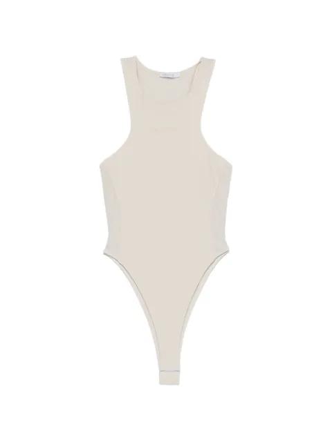 mesh-panel tank top bodysuit by PATRIZIA PEPE