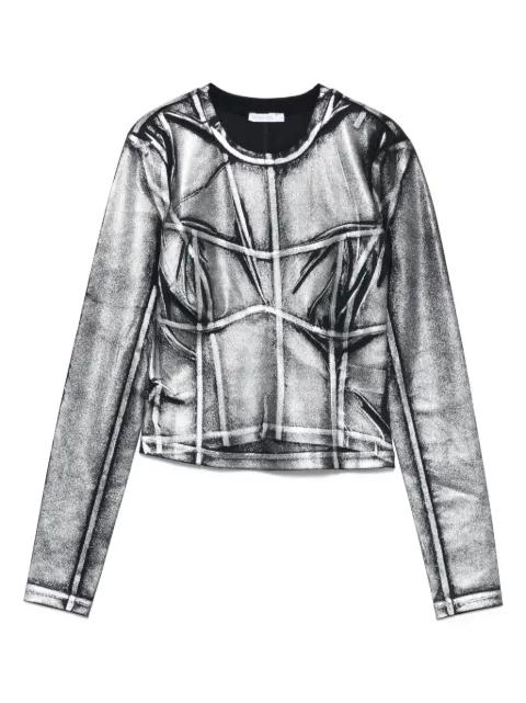 metallic panelled top by PATRIZIA PEPE