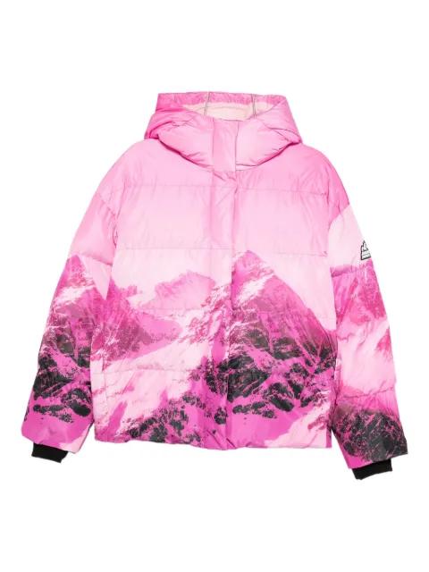 mountain print puffer jacket by PATRIZIA PEPE