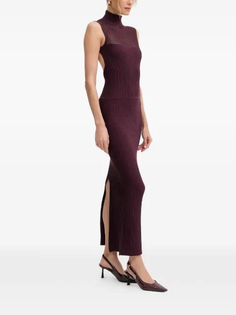 open-back ribbed midi dress by PATRIZIA PEPE