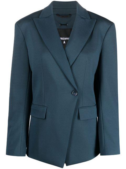 peak-lapels double-breasted blazer by PATRIZIA PEPE