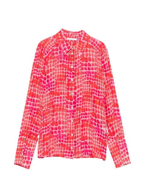 print-detail long-sleeve shirt by PATRIZIA PEPE