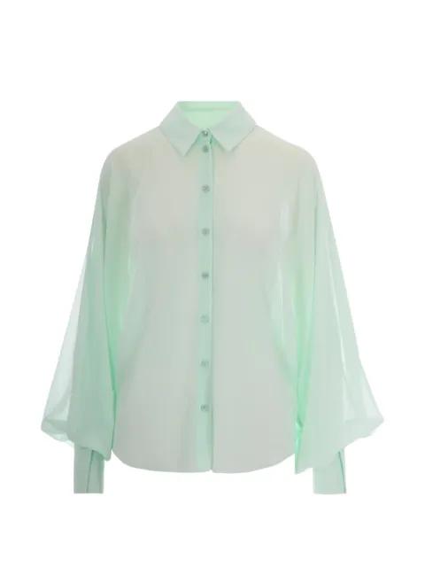 puff-sleeve sheer shirt by PATRIZIA PEPE