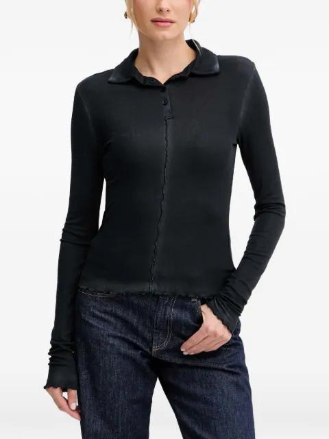 raised-seam polo top by PATRIZIA PEPE