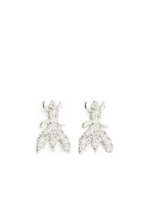 rhinestone-embellished brass earrings by PATRIZIA PEPE