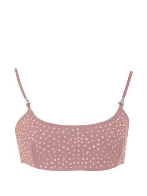 rhinestone-embellished crop top by PATRIZIA PEPE