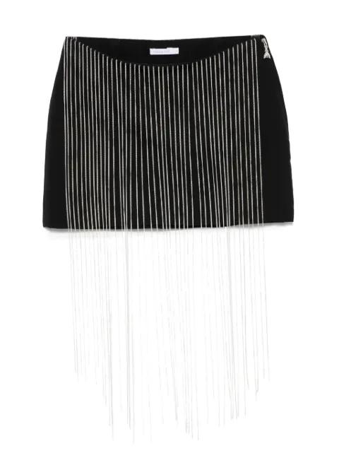 rhinestone-embellished fringe mini skirt by PATRIZIA PEPE