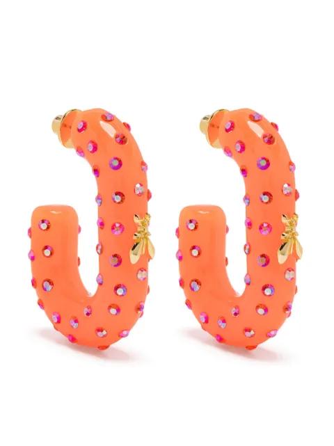 rhinestone hoop earrings by PATRIZIA PEPE
