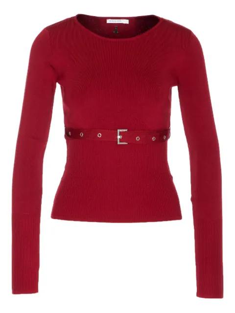 ribbed belt-detail sweater by PATRIZIA PEPE