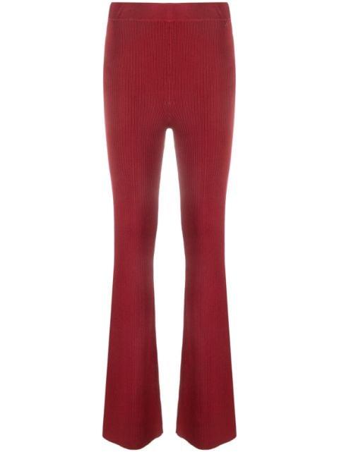 ribbed bootcut trousers by PATRIZIA PEPE