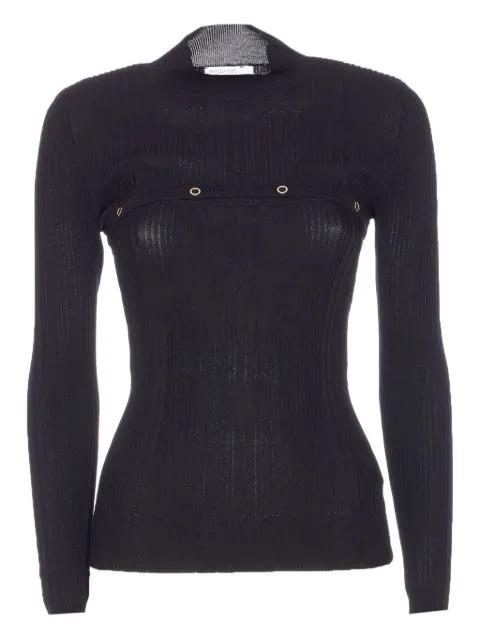 ribbed button-detail top by PATRIZIA PEPE