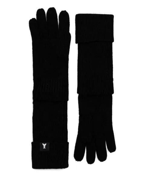 ribbed logo-detail gloves by PATRIZIA PEPE