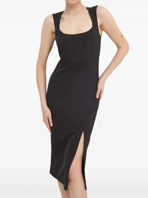 scoop-neck slit midi dress by PATRIZIA PEPE