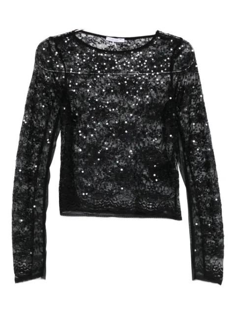 sequin-embellished long-sleeved top by PATRIZIA PEPE
