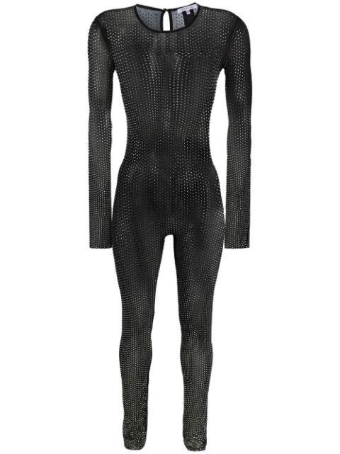 sheer crystal-embellished jumpsuit by PATRIZIA PEPE