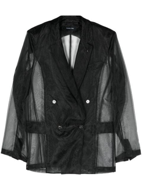 sheer double-breasted blazer by PATRIZIA PEPE