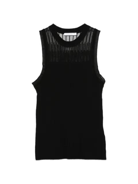 sheer panel knitted top by PATRIZIA PEPE