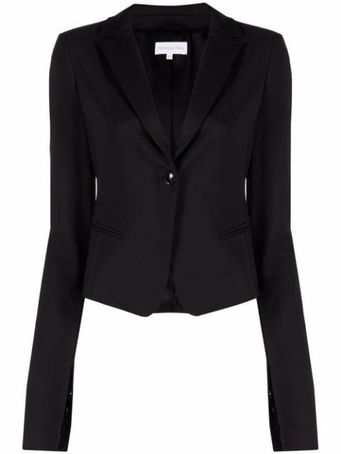 single-breasted slit-sleeve blazer by PATRIZIA PEPE