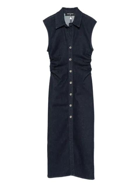 sleeveless button-front denim dress by PATRIZIA PEPE