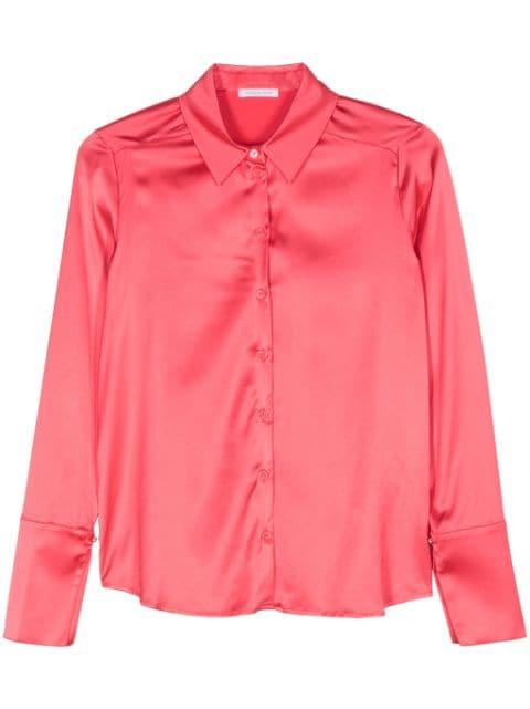 spread-collar satin shirt by PATRIZIA PEPE