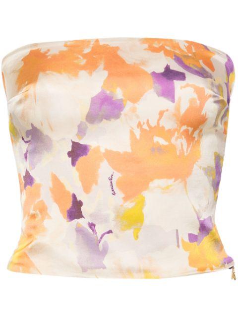 square-neck crop top by PATRIZIA PEPE