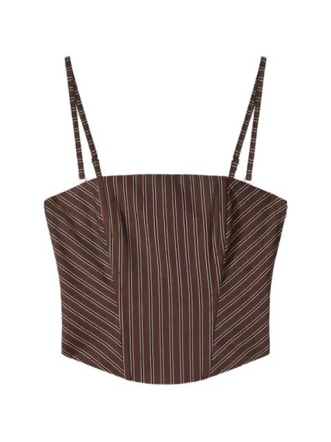 striped corset-style cotton top by PATRIZIA PEPE