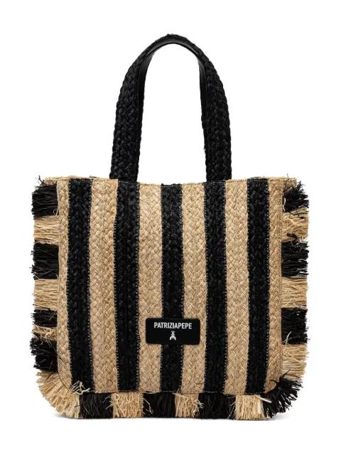 striped tote bag by PATRIZIA PEPE