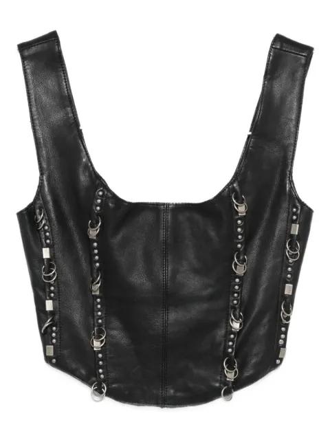 studded leather top by PATRIZIA PEPE