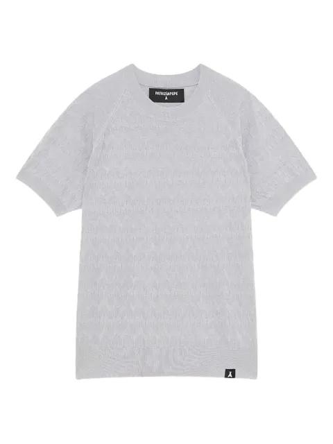 textured raglan-sleeve t-shirt by PATRIZIA PEPE
