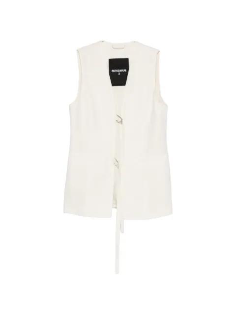 tie-detail gilet by PATRIZIA PEPE