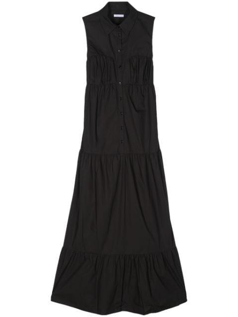 tiered poplin maxi shirtdress by PATRIZIA PEPE