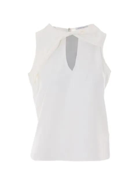twist-detail V-neck tank top by PATRIZIA PEPE