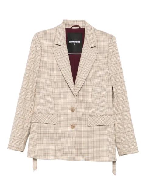 two-button checked blazer by PATRIZIA PEPE