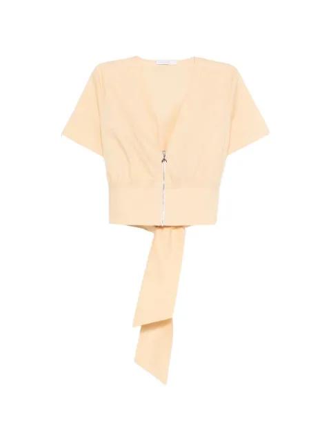 zip-fastening cropped top by PATRIZIA PEPE