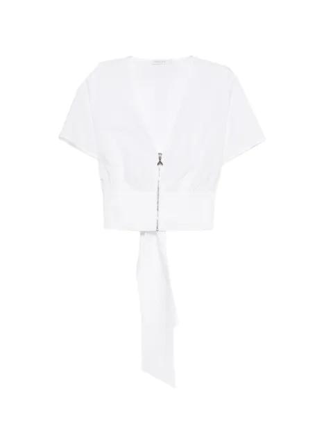 zip-fastening cropped top by PATRIZIA PEPE