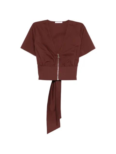 zip-fastening cropped top by PATRIZIA PEPE