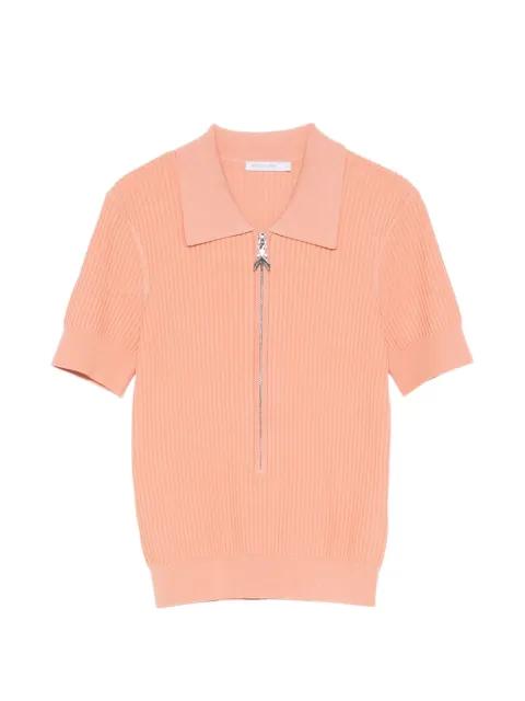 zip-fastening polo top by PATRIZIA PEPE
