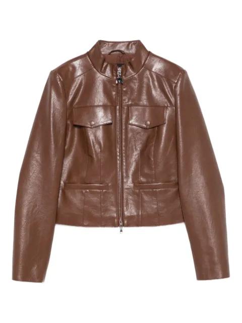 zip-front flap-pocket jacket by PATRIZIA PEPE