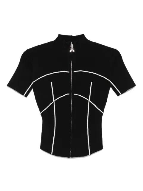 zip-front ribbed top by PATRIZIA PEPE
