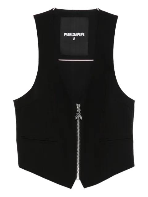 zip-up gilet by PATRIZIA PEPE